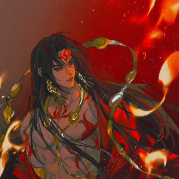 阿修罗_阴阳师日系插画阿修罗绘画作品