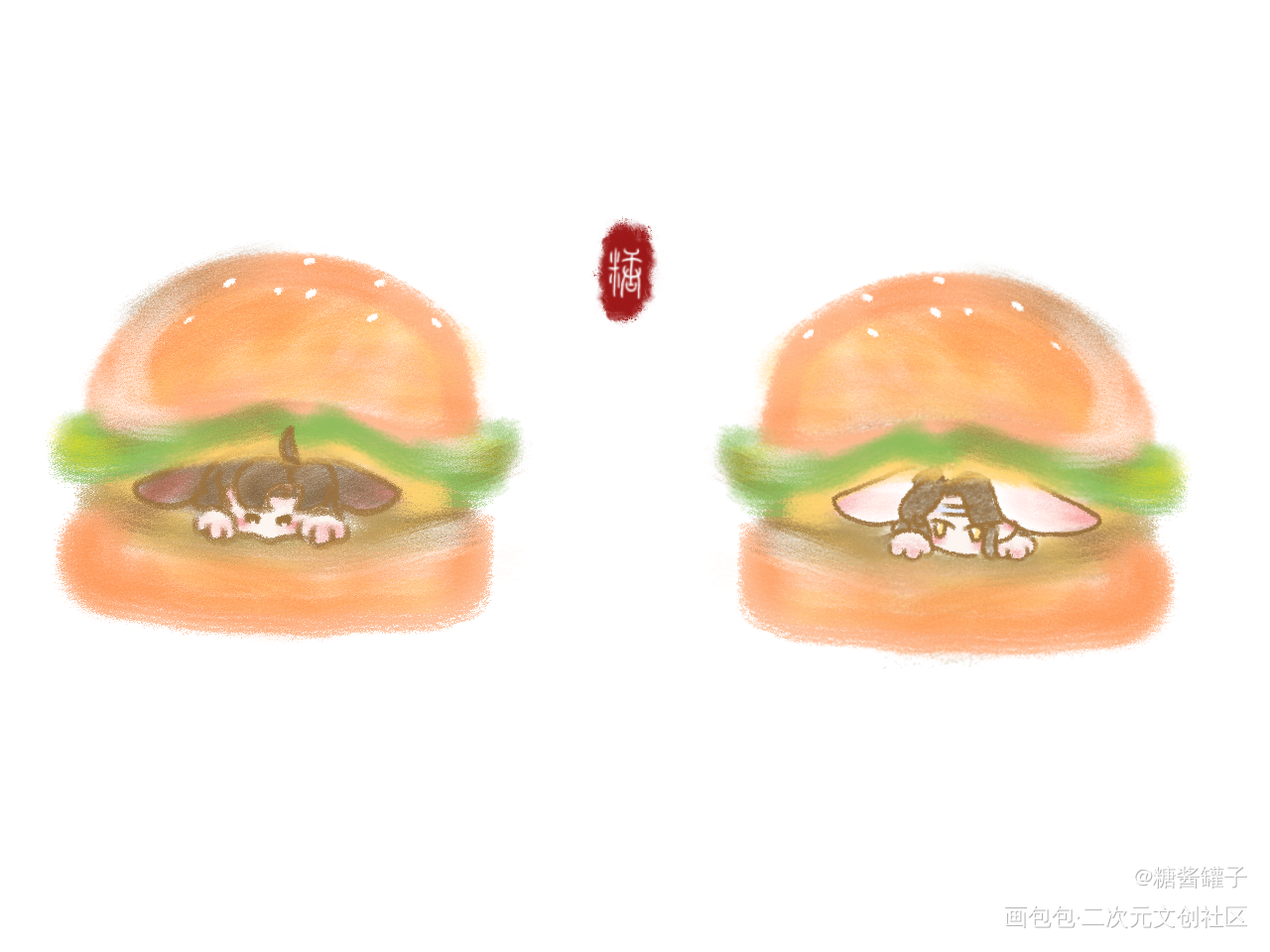 汉堡汉堡夹心兔兔_魔道祖师忘羡绘画作品