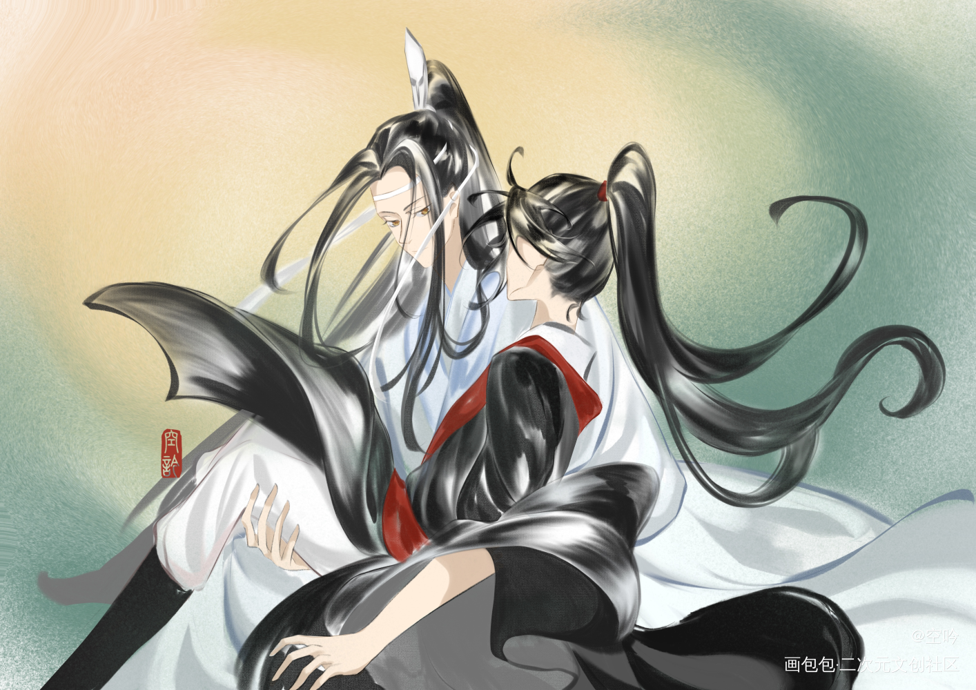 抱_魔道祖师忘羡520CP守护节绘画作品