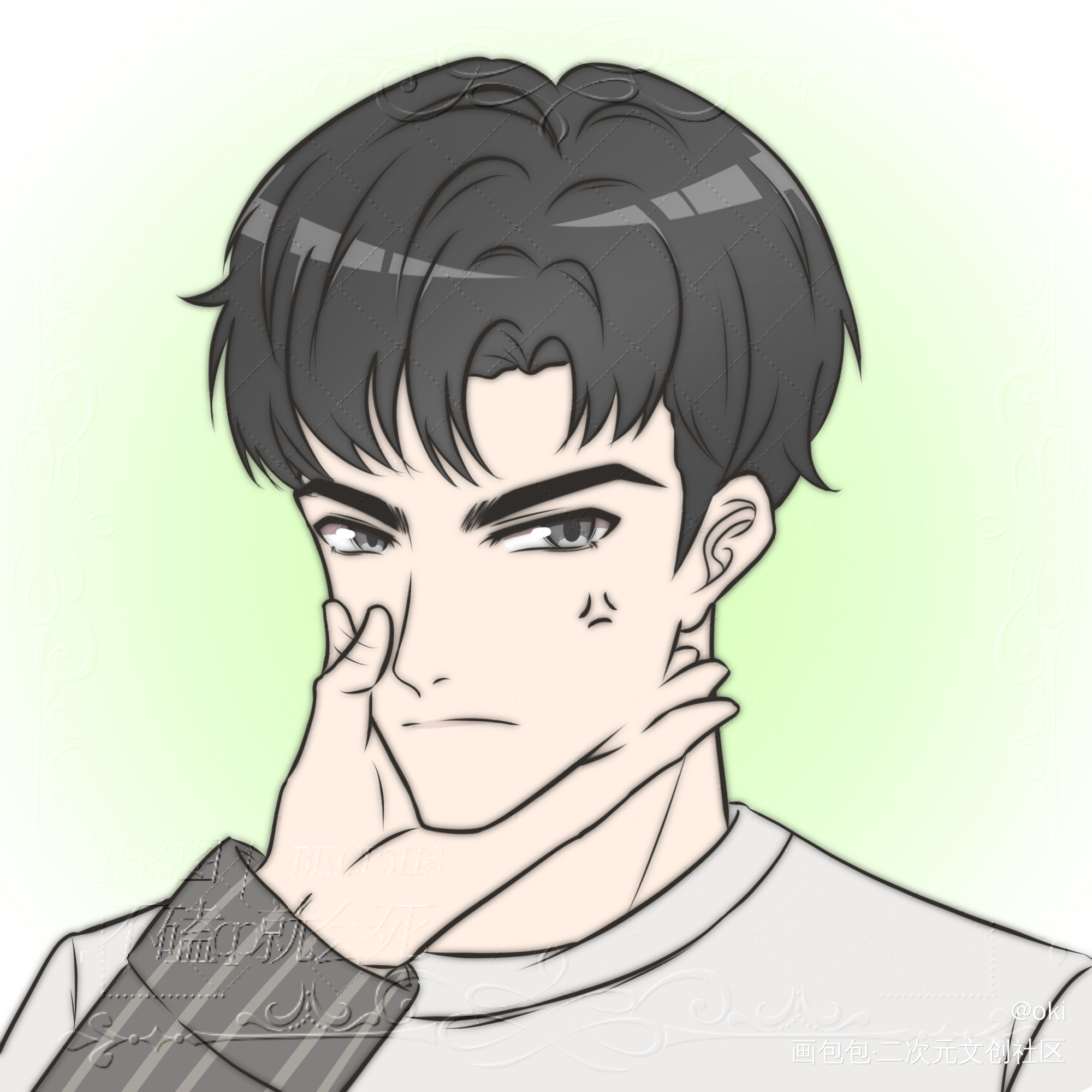拖脸游戏_针锋对决188男团原顾绘画作品