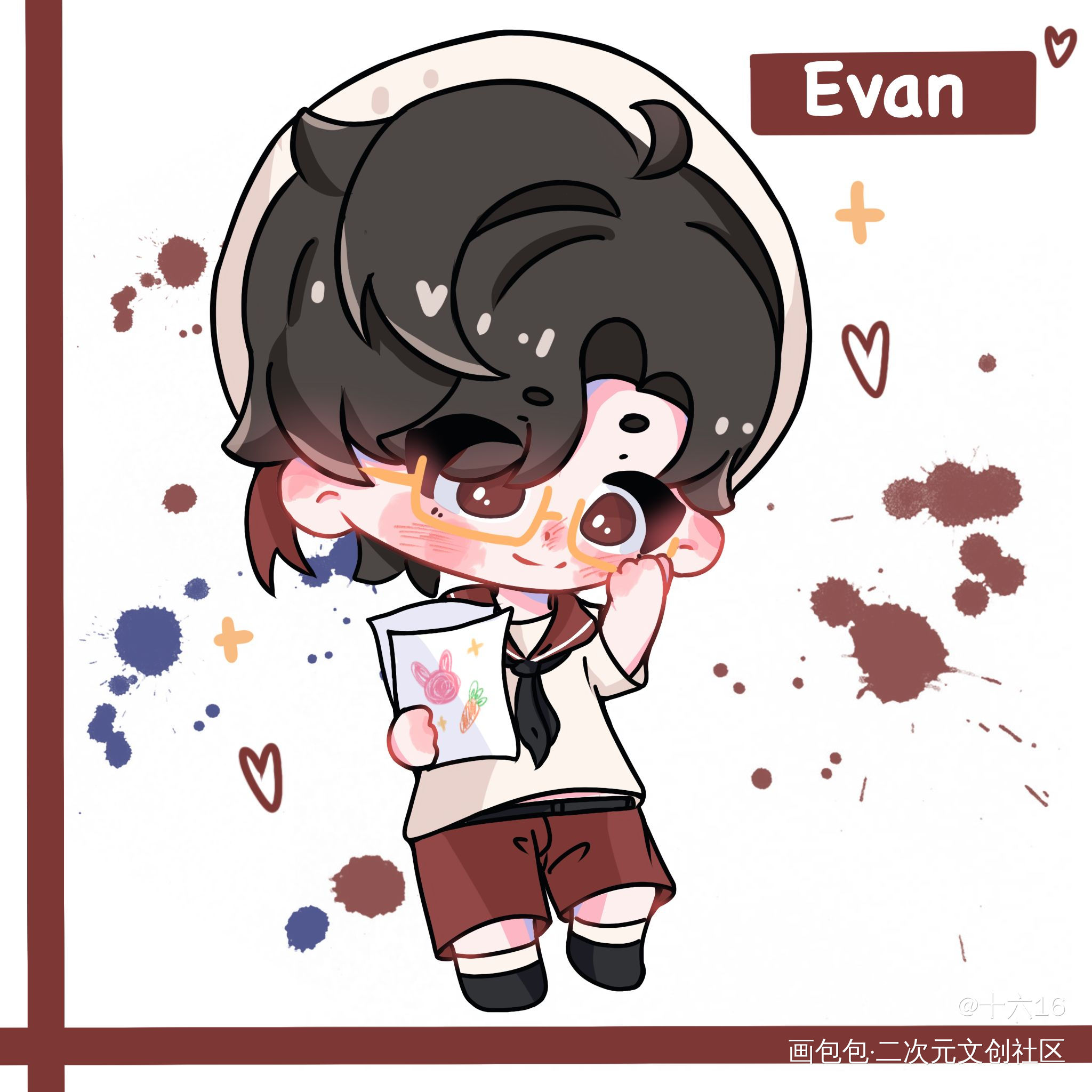 最后一个饱饱ψ(`6307)ψ_光与夜之恋陆沉q版绘画作品