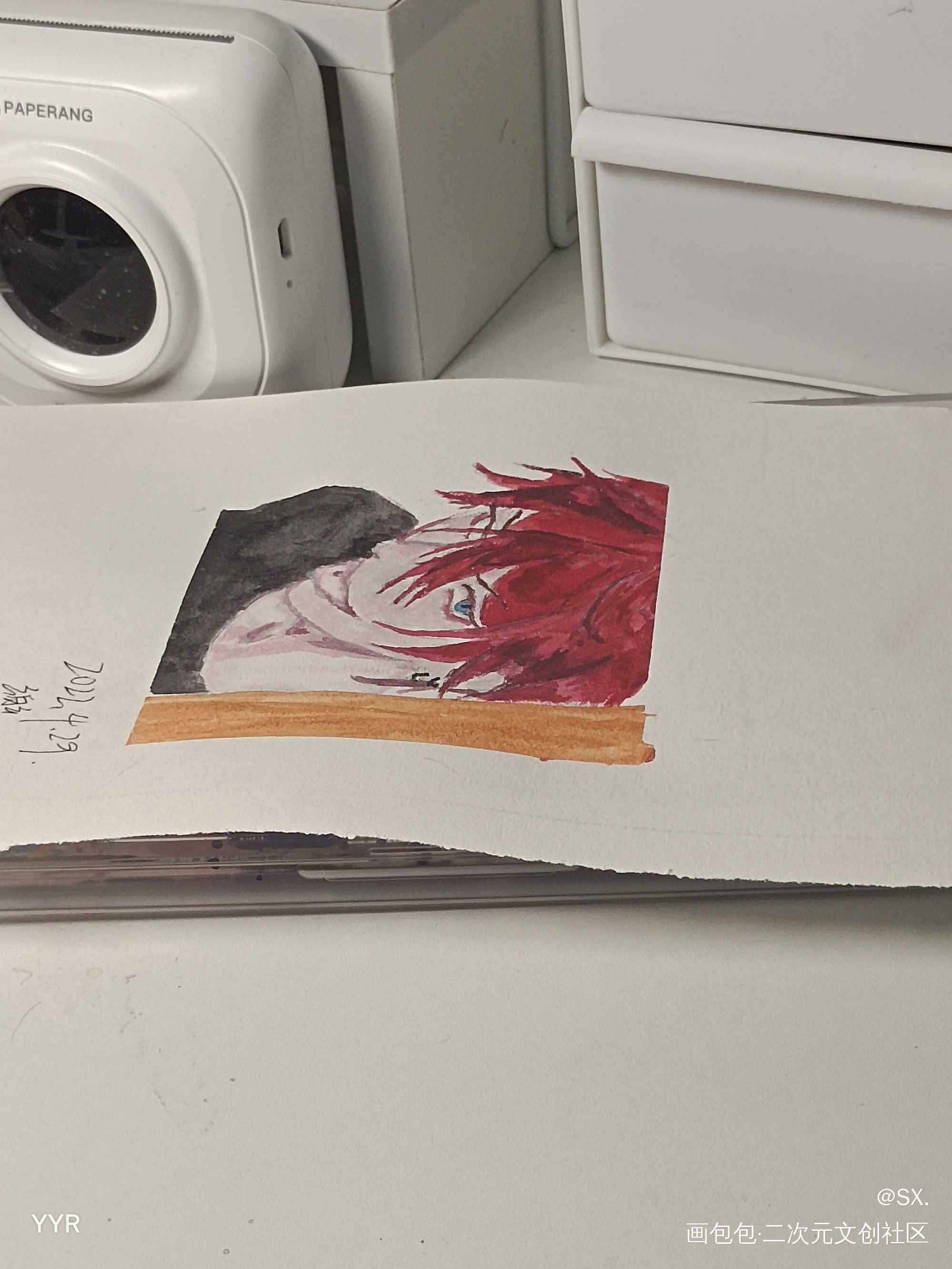 水彩_摸鱼页绘画作品