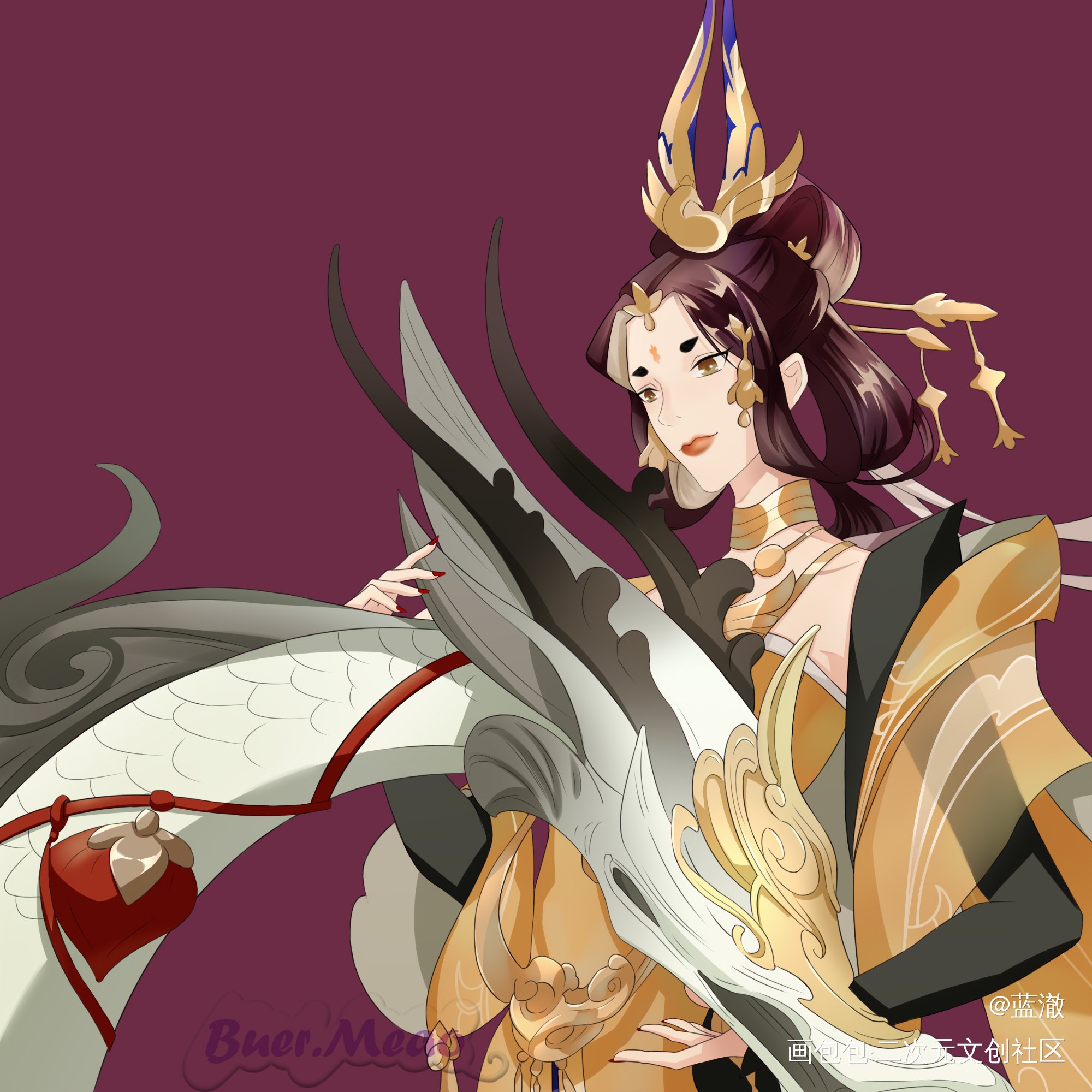 忘川风华录武则天同人_忘川风华录武则天同人绘画作品