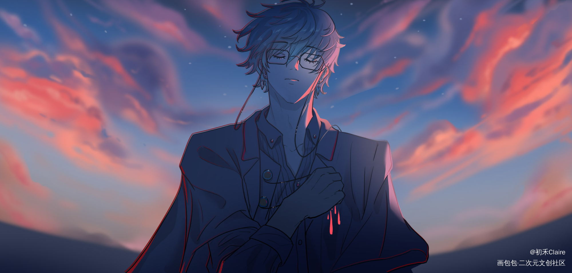 【ike】sunset_插画同人ikeeveland绘画作品
