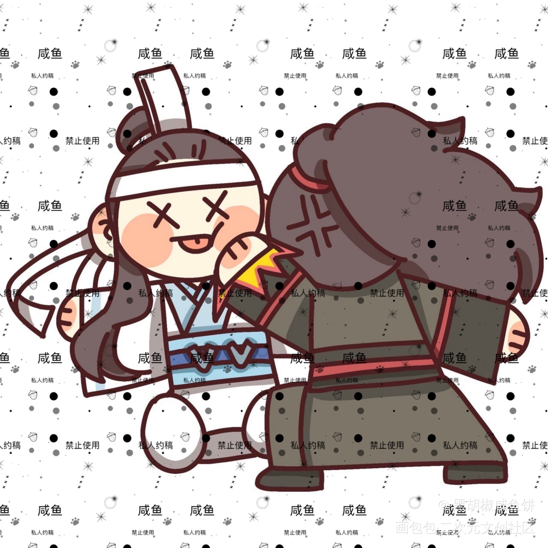 今日快报：夷陵老祖暴揍苏宗主_魔道祖师忘羡蓝忘机魏无羡绘画作品