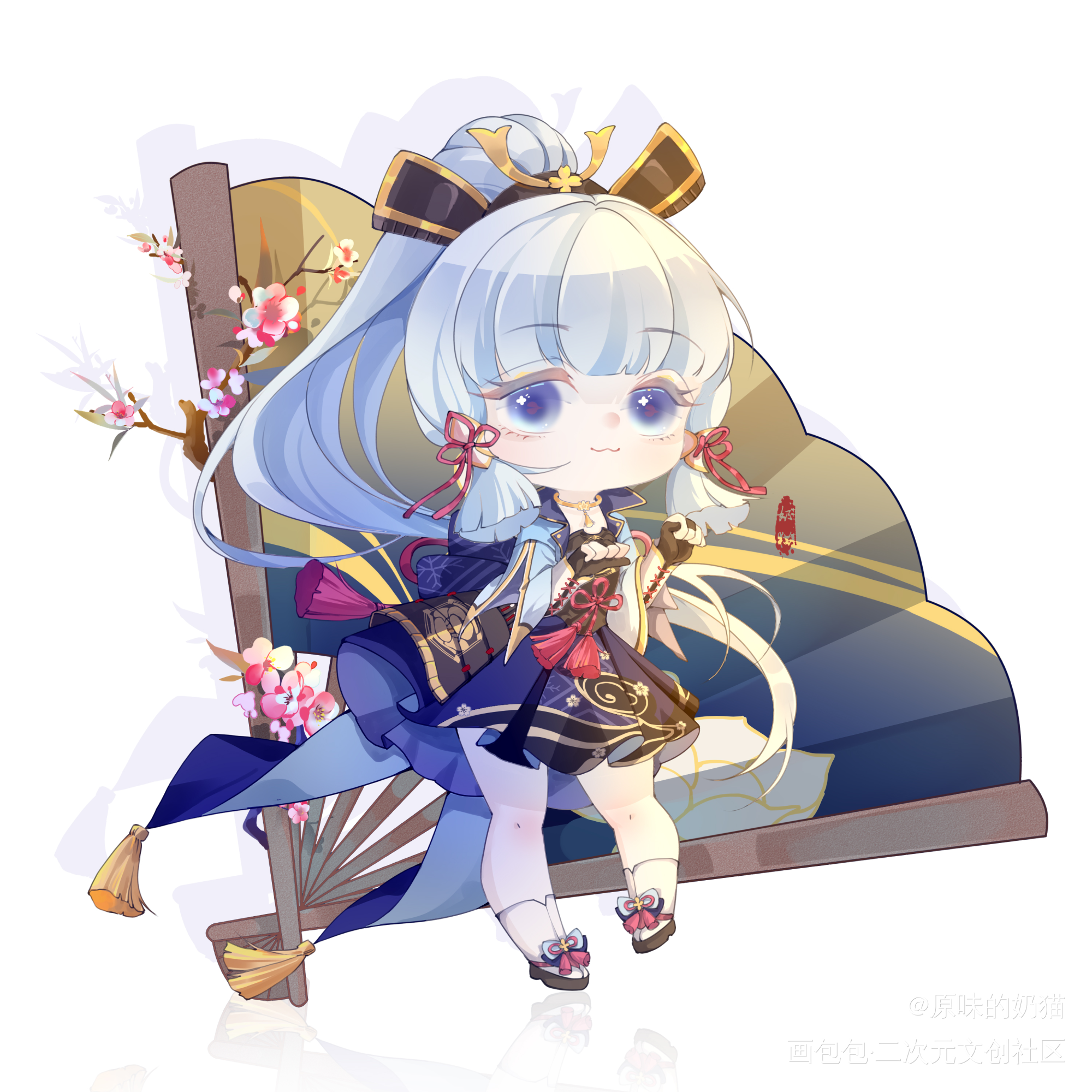 嘿嘿，之前摸鱼许愿，已抽到_原神日系Q版同人绘画作品