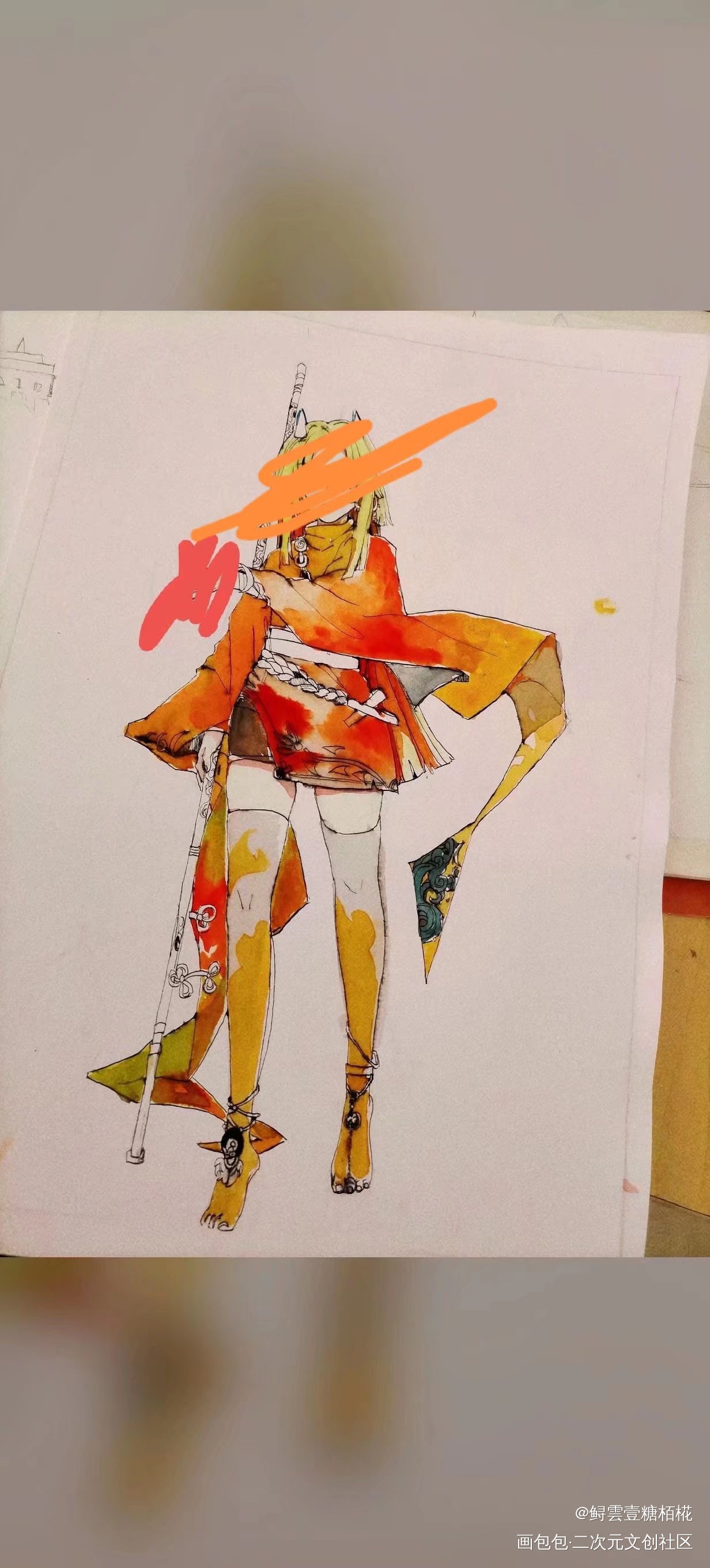 新人！来试试_黑白简笔手绘绘画作品