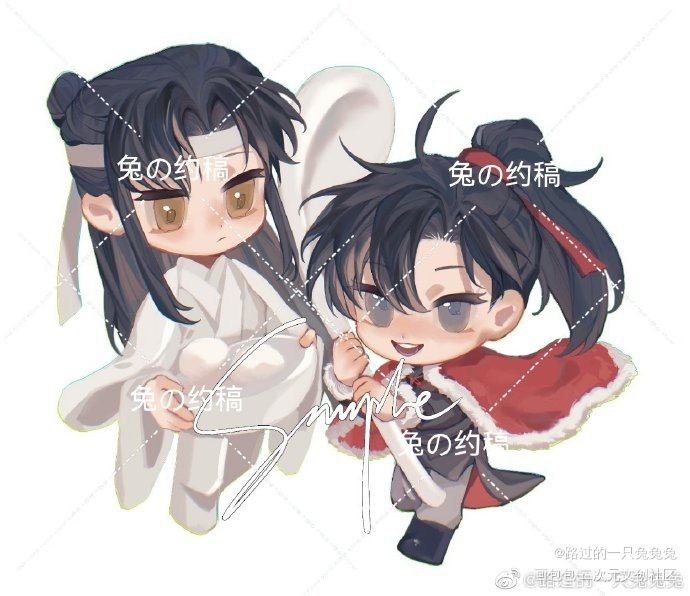墨家三子元宵节_人渣反派自救系统天官赐福魔道祖师冰秋花怜忘羡墨香铜臭绘画作品