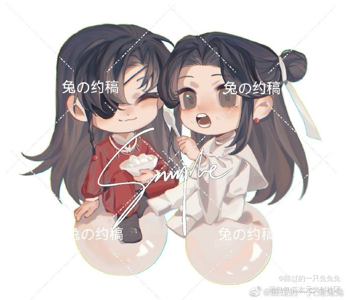 墨家三子元宵节_人渣反派自救系统天官赐福魔道祖师冰秋花怜忘羡墨香铜臭绘画作品