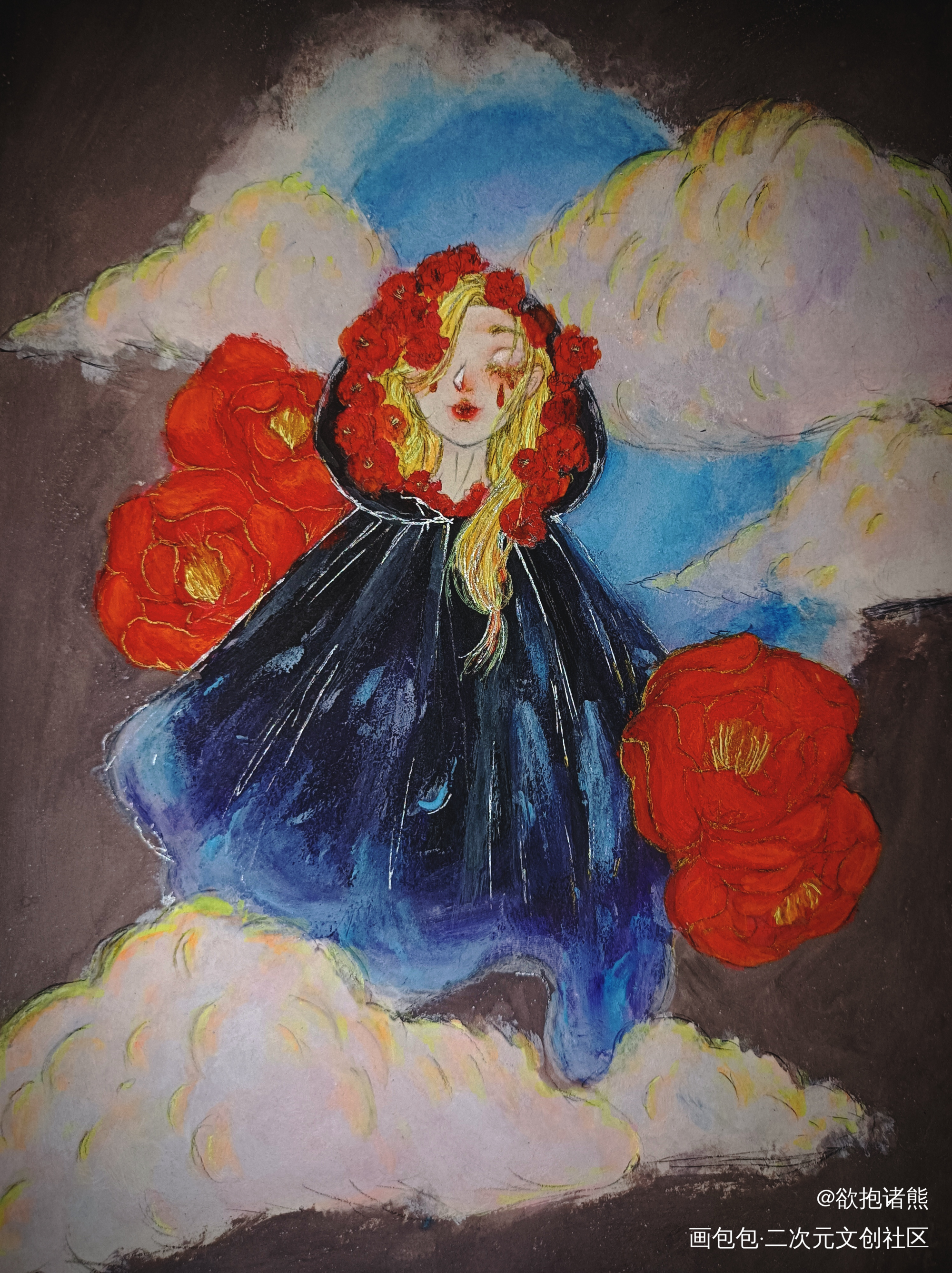 _铅笔摸鱼页绘画作品
