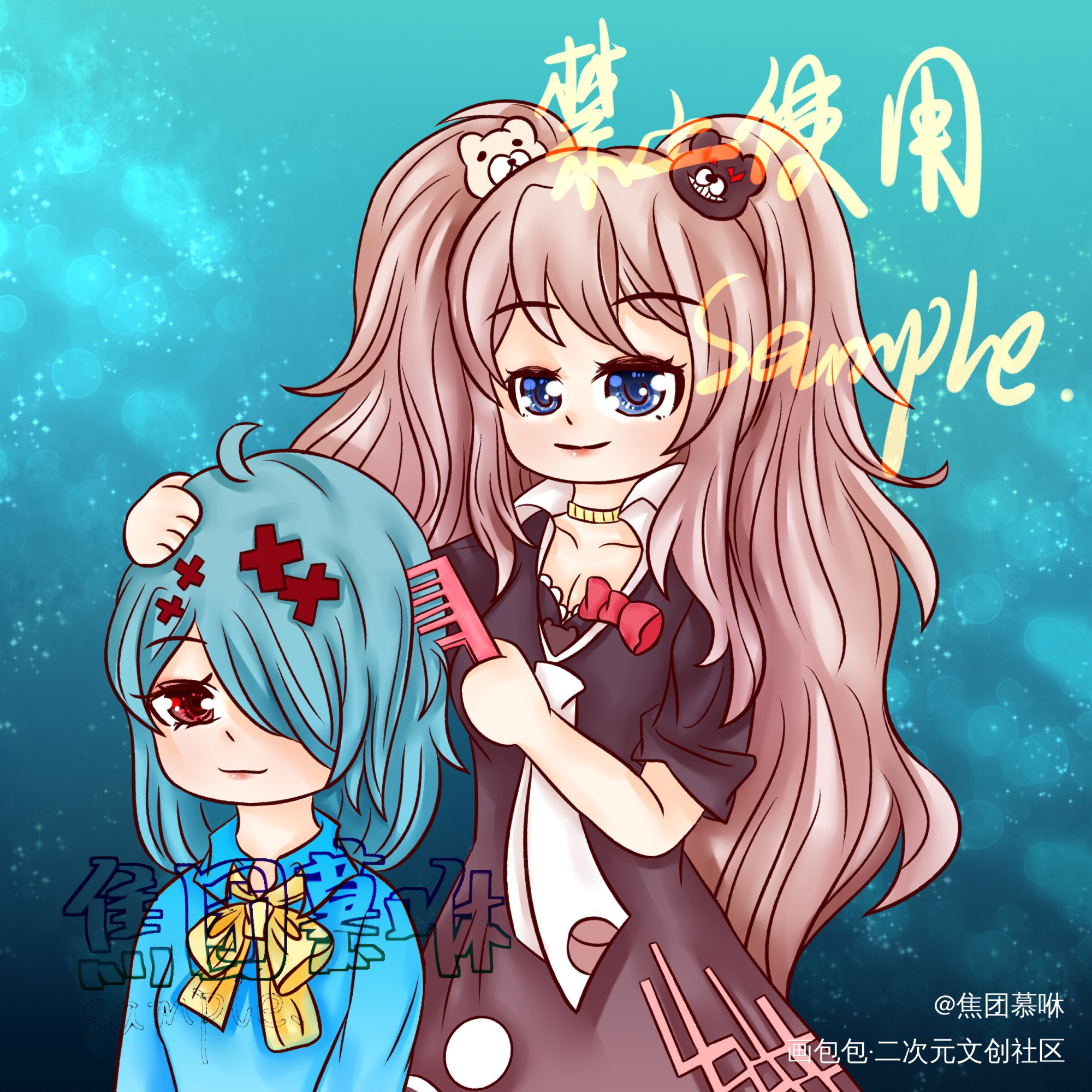 贴贴稿_Q版求约稿接稿指绘摸鱼约稿绘画绘画作品