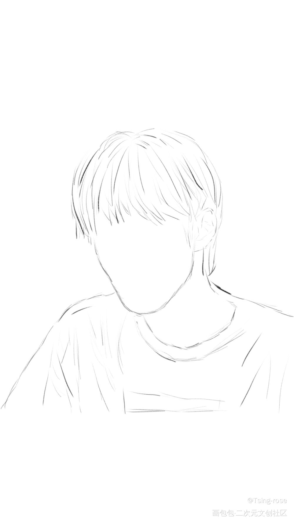 热血男儿_铅笔摸鱼页刘耀文绘画作品