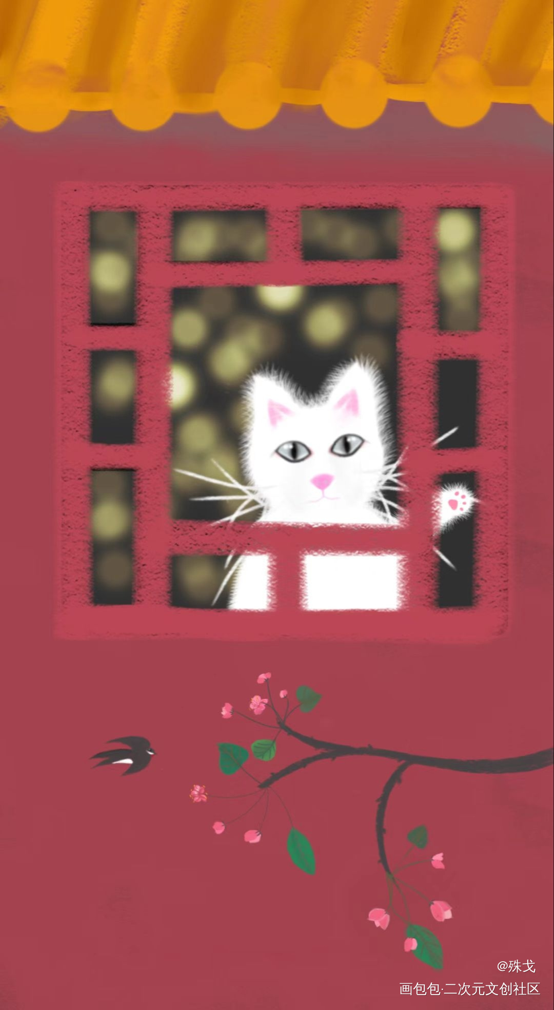 巫山殿深锁猫猫_二哈和他的白猫师尊楚晚宁绘画作品