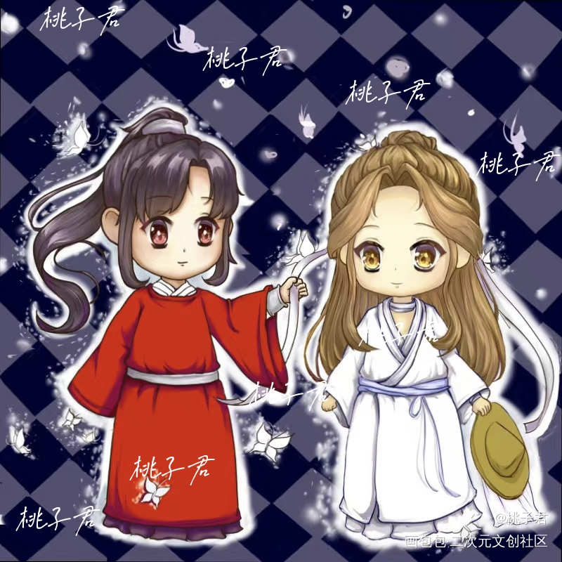 花怜绝配_天官赐福花怜绘画作品