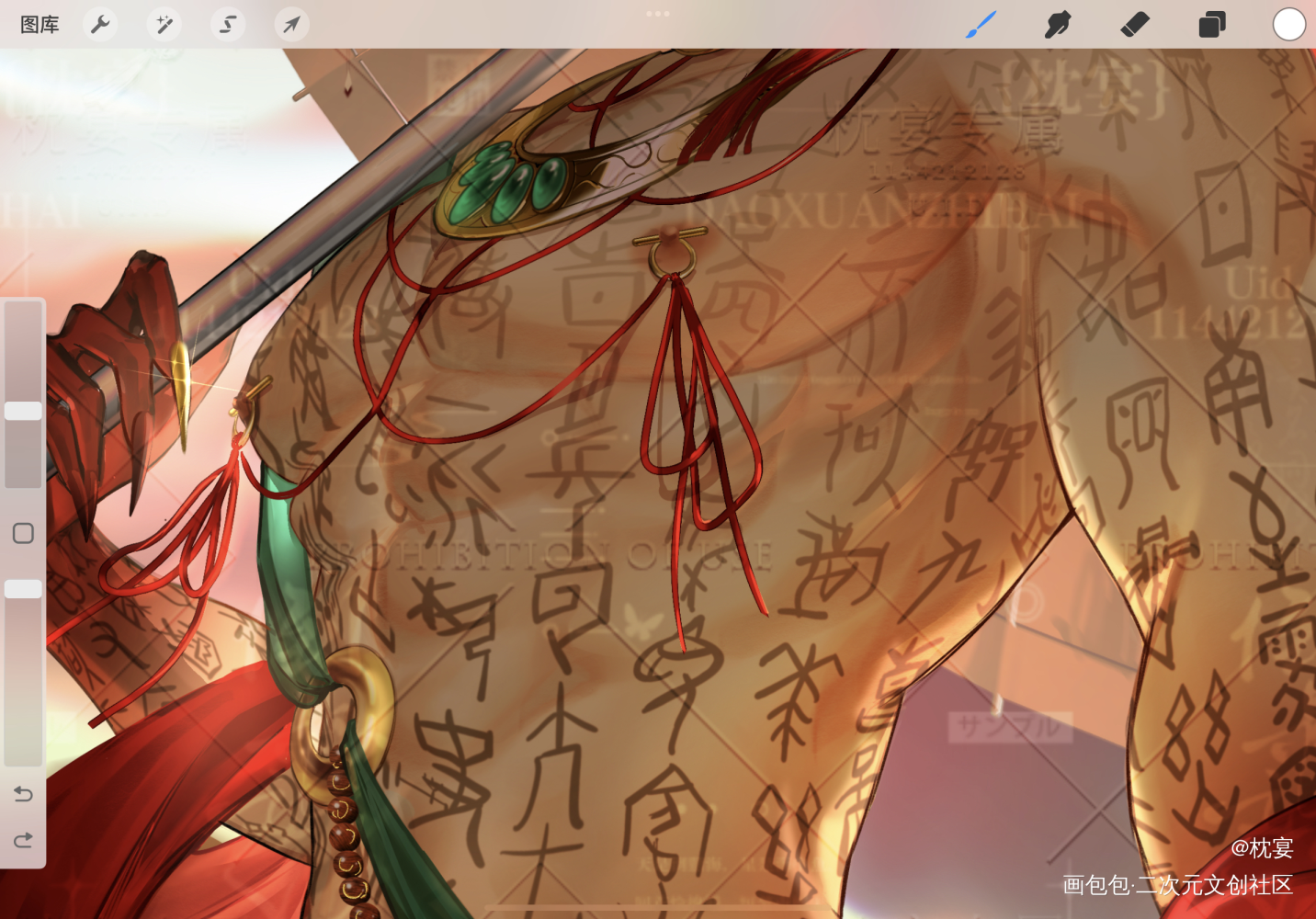 是稿_古风厚涂插画约稿绘画绘画作品