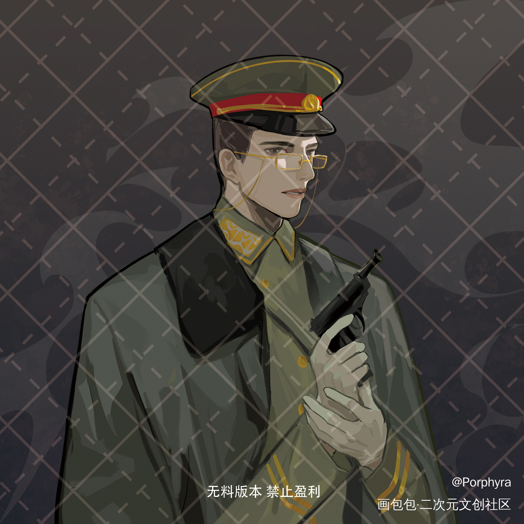 开授权专发，军阀贵妇团_188男团绘画作品