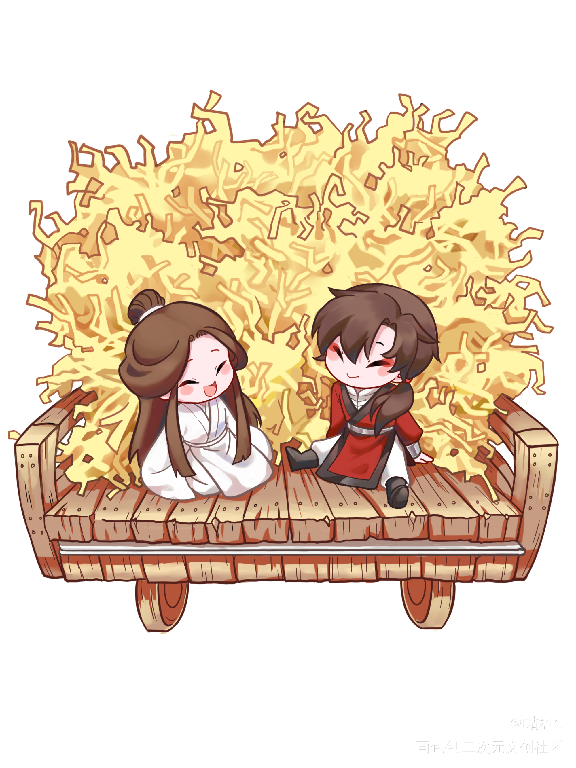 “小狐狸你好呀”_天官赐福花怜绘画作品