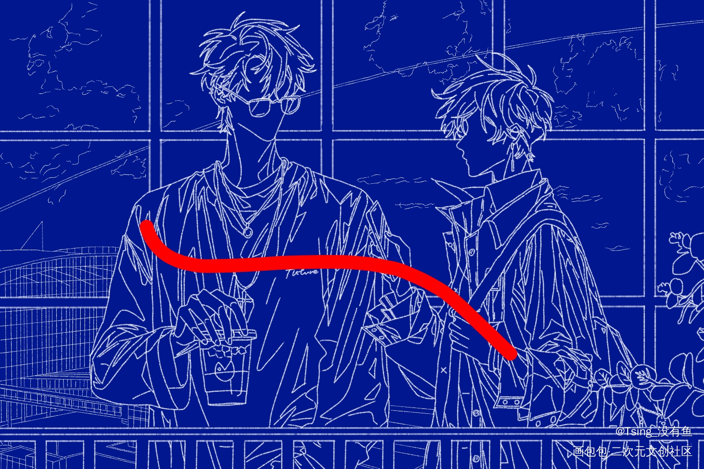 悖论_营业悖论听觉线稿描图营业悖论广播剧稚楚绘画作品