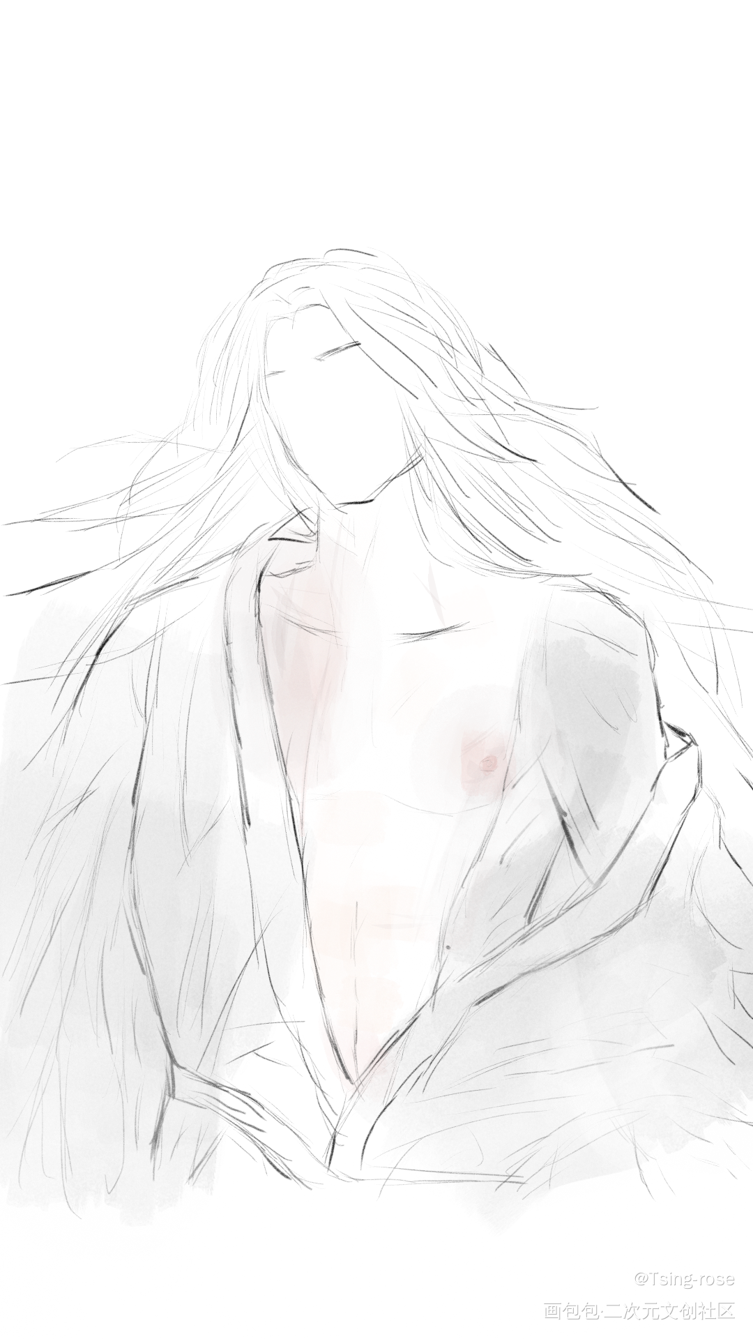 美人师尊_二哈和他的白猫师尊楚晚宁绘画作品