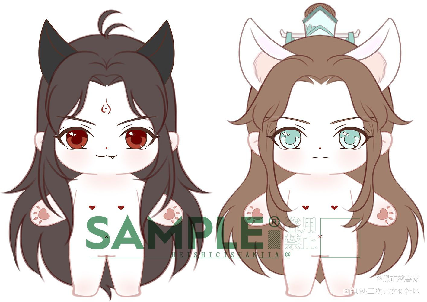 冰九娃娃_人渣反派自救系统Q版冰九绘画作品