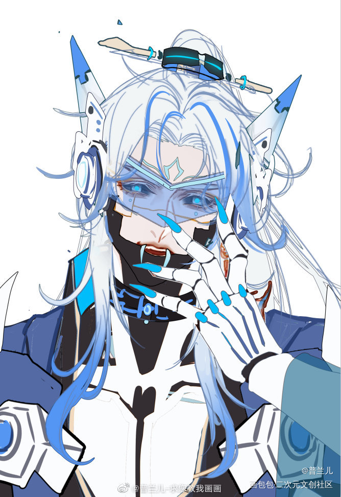 oc凌郎补全ing_立绘平涂日系人设凌郎板绘原创oc绘画作品