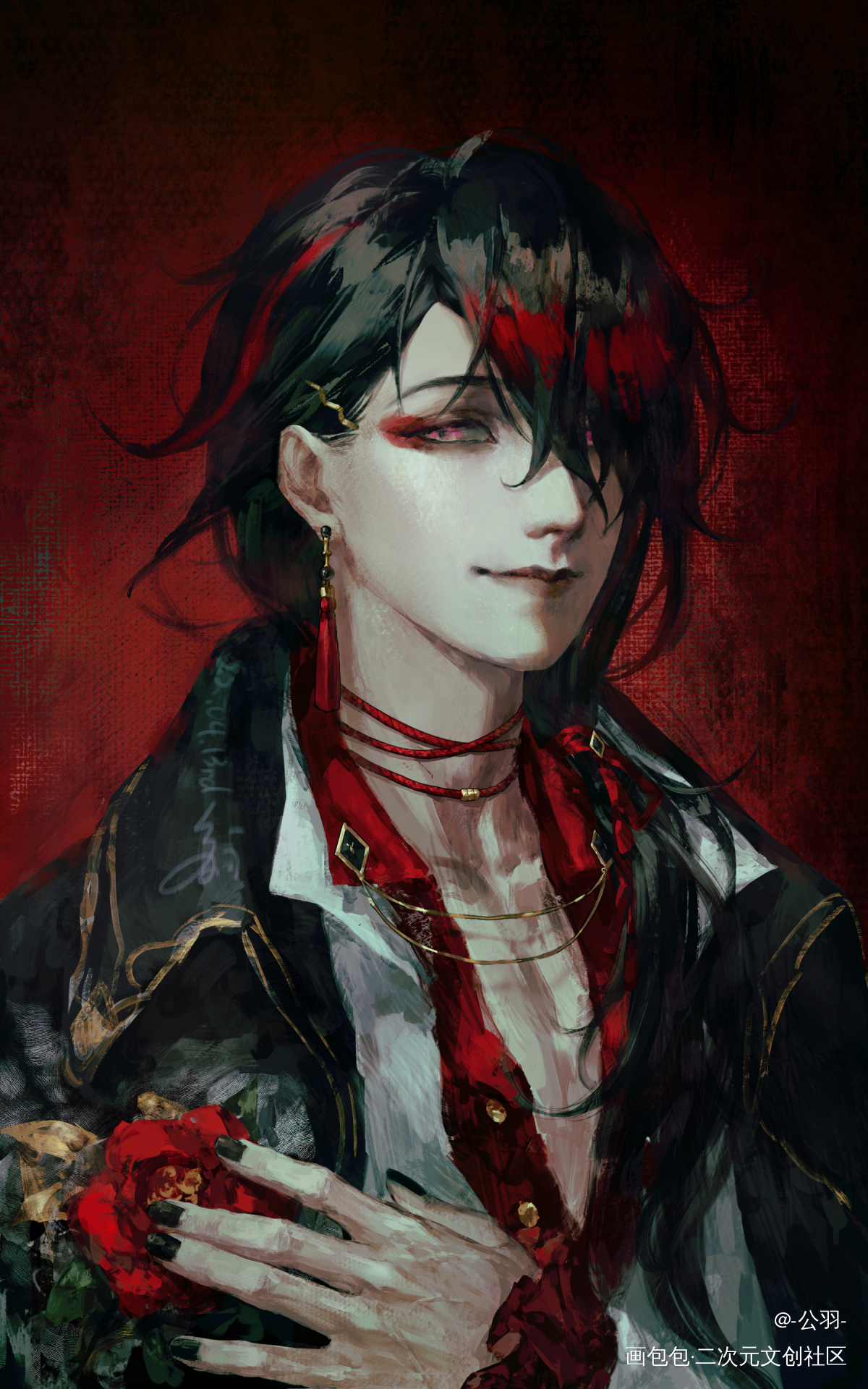 恶魔城主的肖像画_luxiemvoxakuma绘画作品