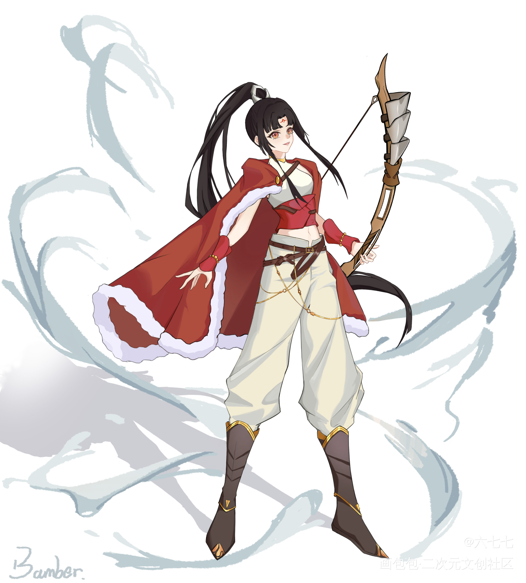 是酝酿很久的oc没错了_板绘涂摸鱼页立绘绘画作品