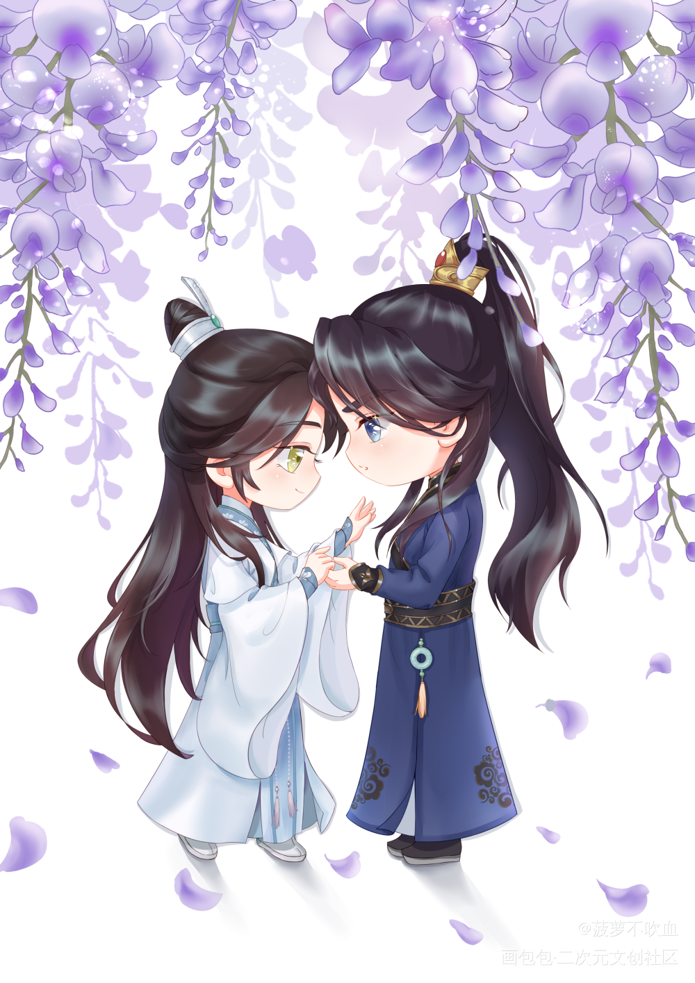 _二哈和他的白猫师尊绘画作品