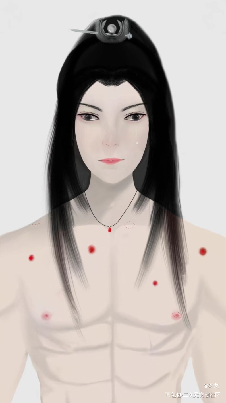 晚宁哭的时候眼角会泛红_二哈和他的白猫师尊楚晚宁520CP守护节绘画作品