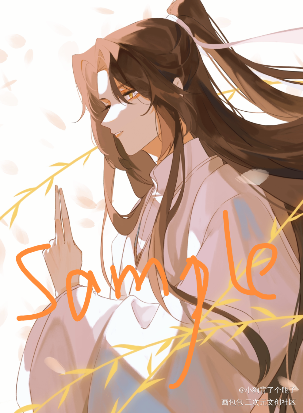晚宁_二哈和他的白猫师尊楚晚宁绘画作品