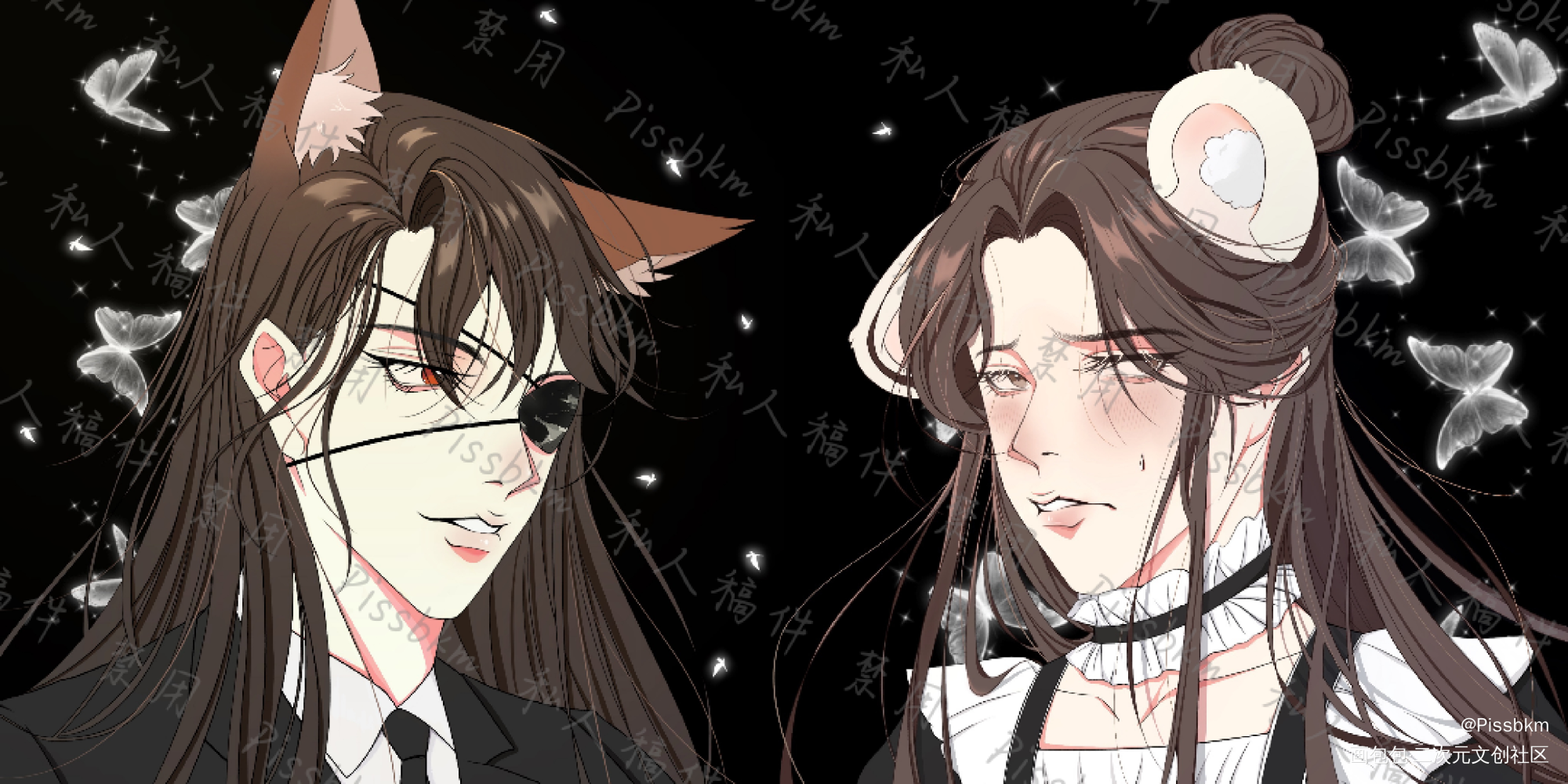 狐鼬_天官赐福花怜约稿绘画作品