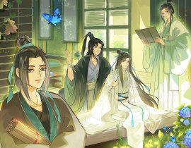 在水镜大学读书时期的他们_绘画作品