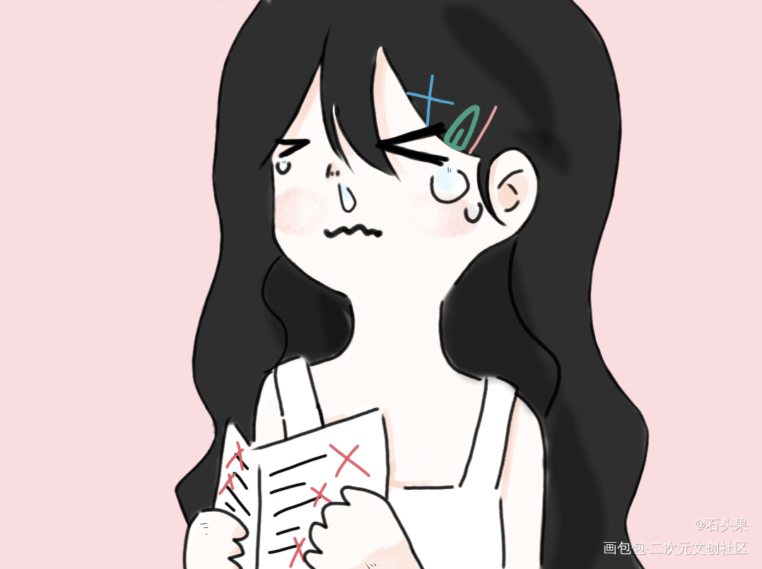 先哭为敬_摸鱼页绘画作品