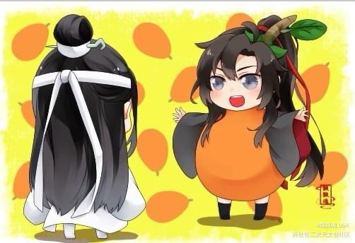藍湛！吃枇杷❤️_魔道祖师忘羡绘画作品