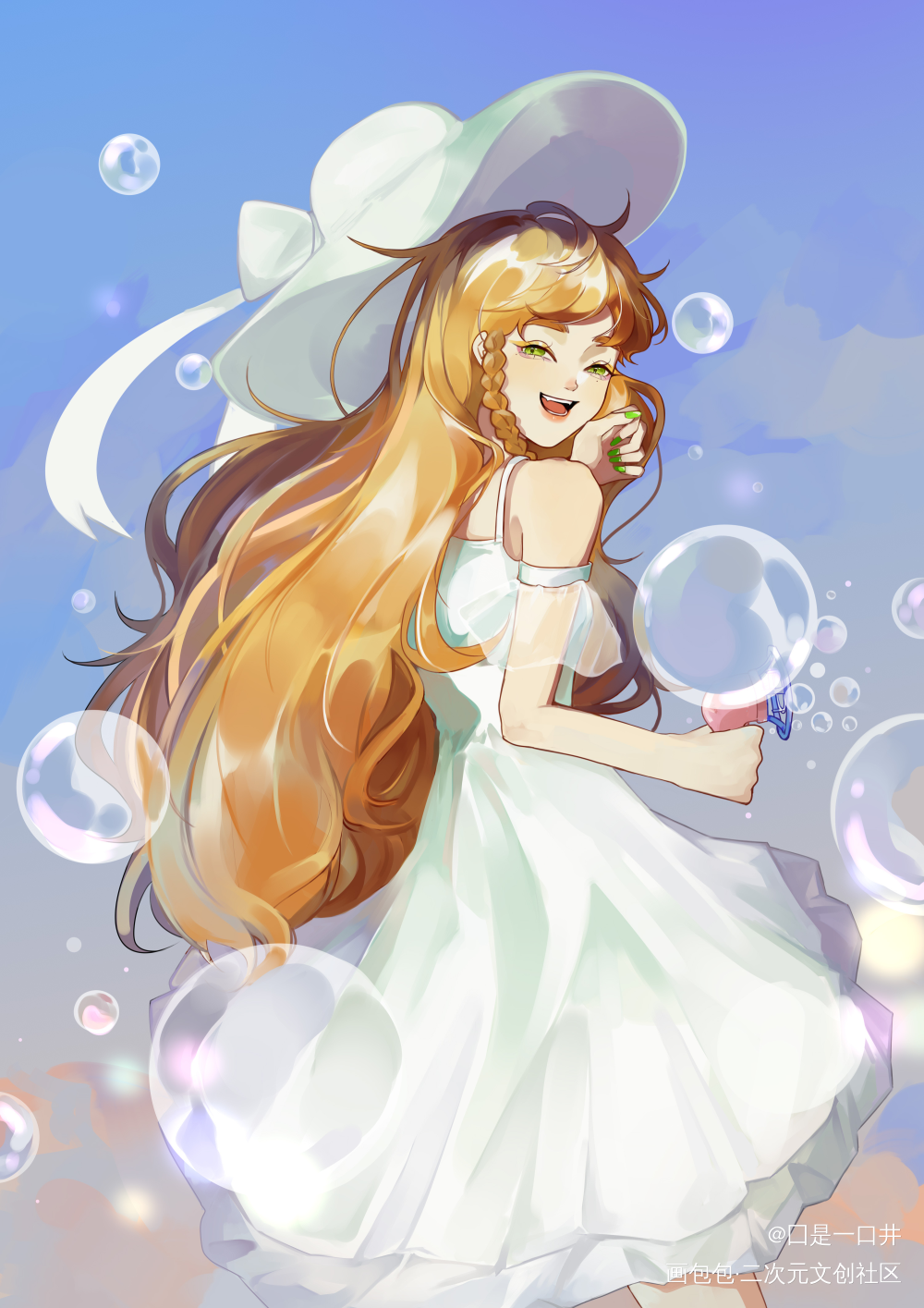 _少女插画绘画原创绘画作品