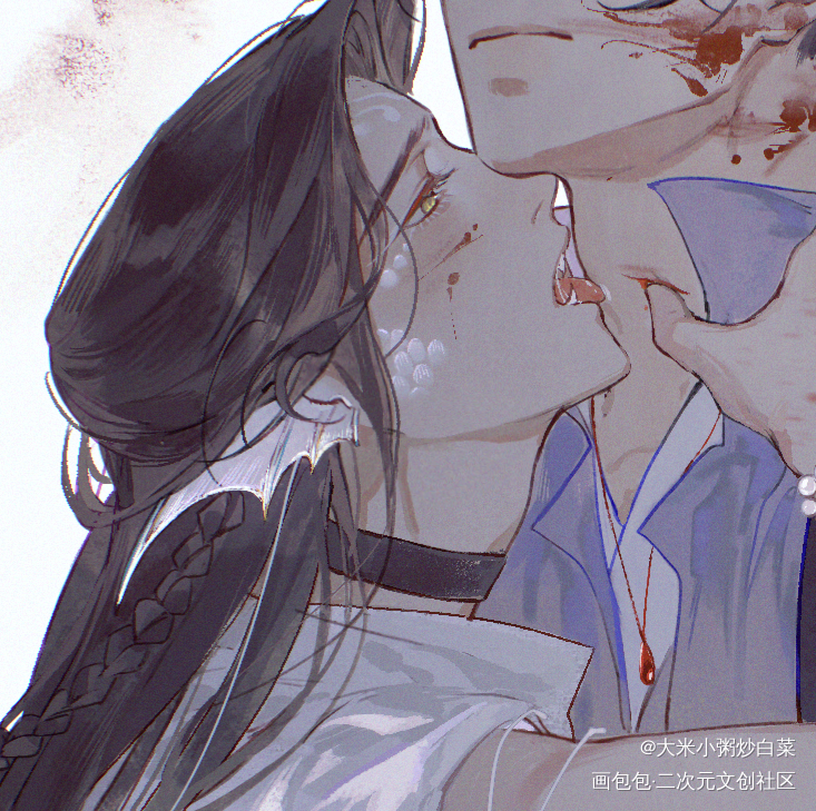 【17:00】_二哈和他的白猫师尊燃晚墨燃楚晚宁古风绘画绘画作品