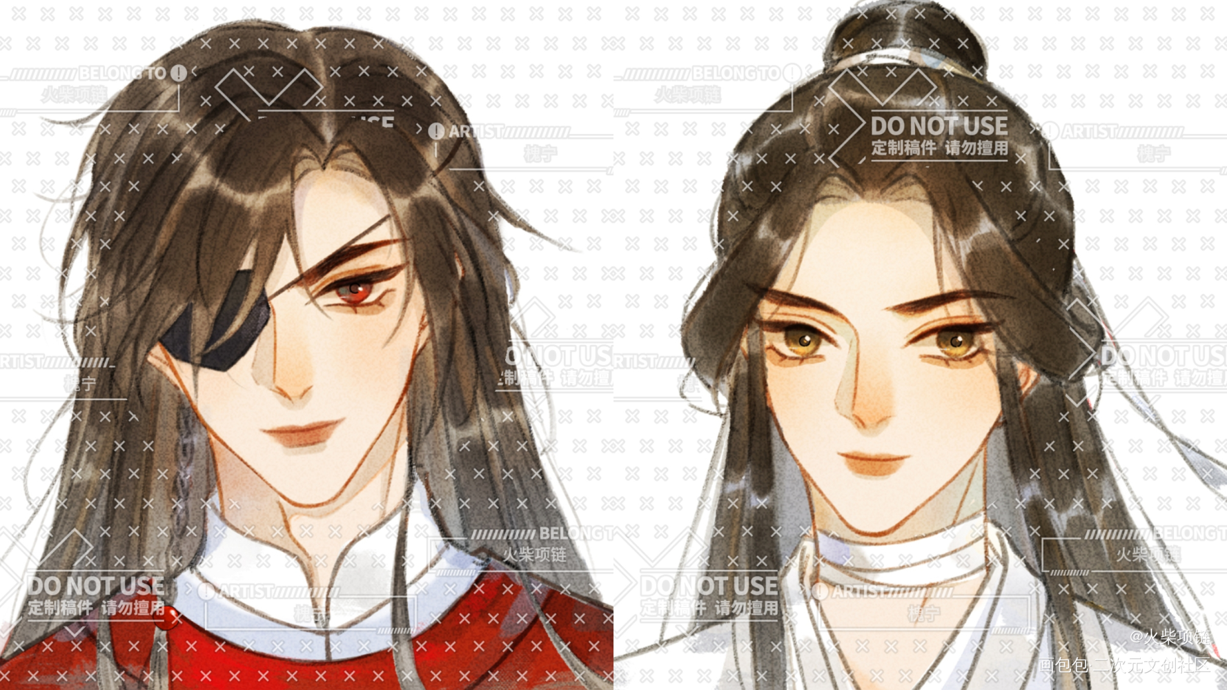 花怜_天官赐福花怜谢怜花城绘画作品