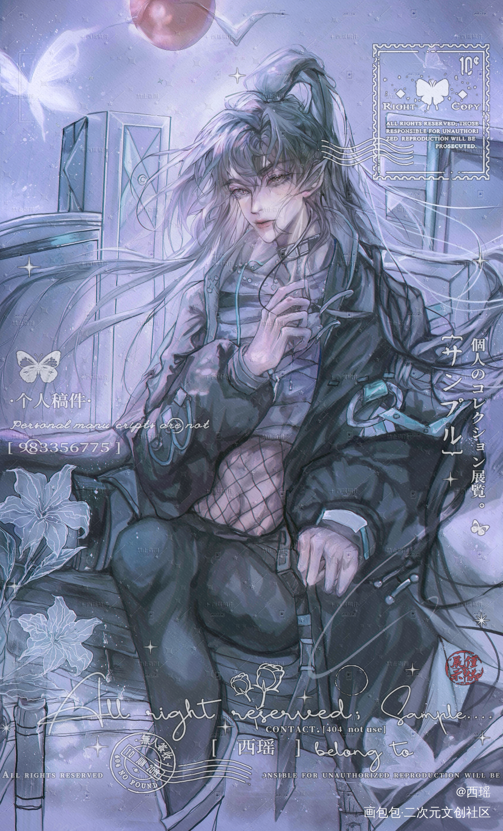 oc插画 但是是性转_板绘涂古风美人攻插画古风插画别人家oc原创插画古风男板绘插画oc绘画作品