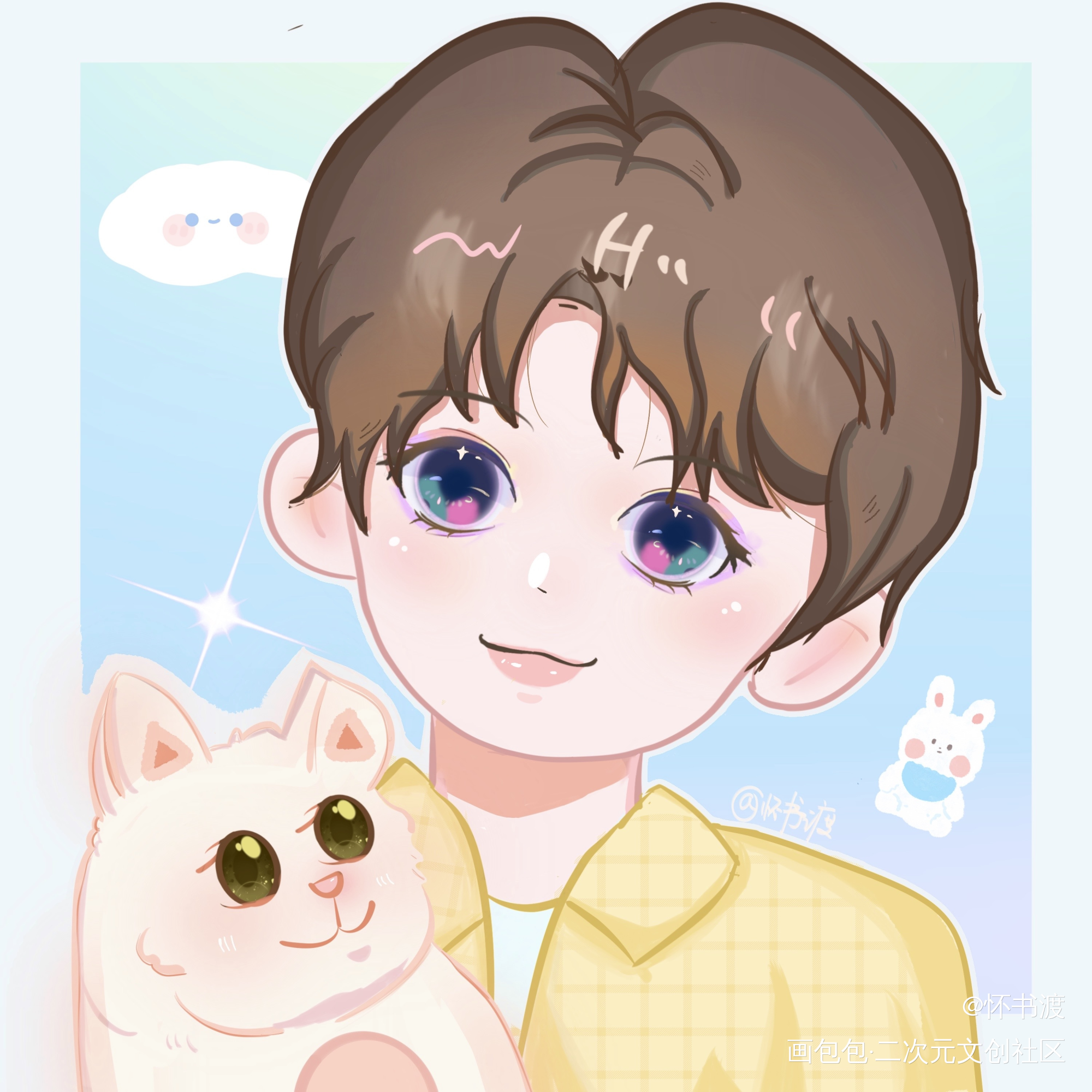 两只猫猫_沈翊猎罪图鉴绘画作品