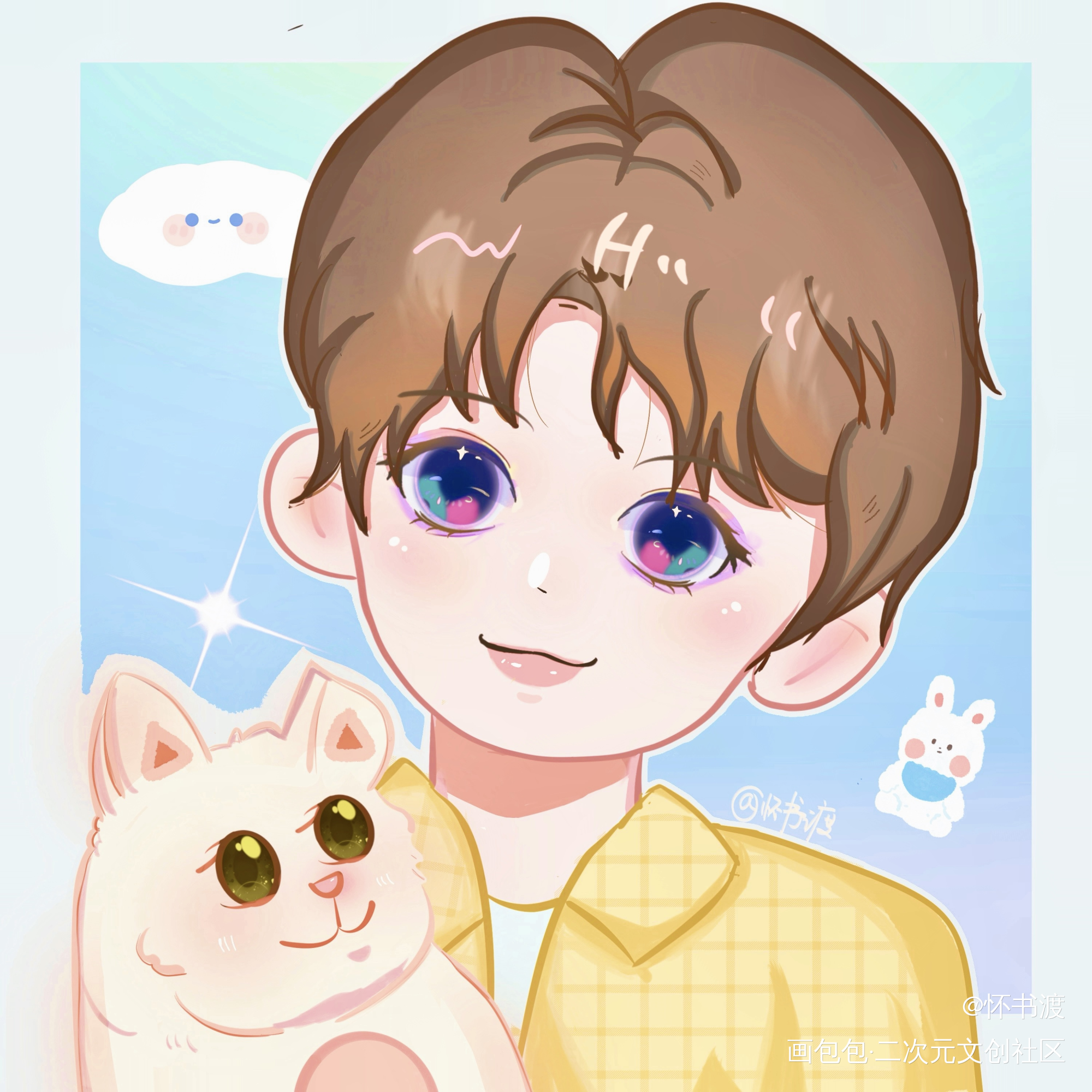 两只猫猫_沈翊猎罪图鉴绘画作品