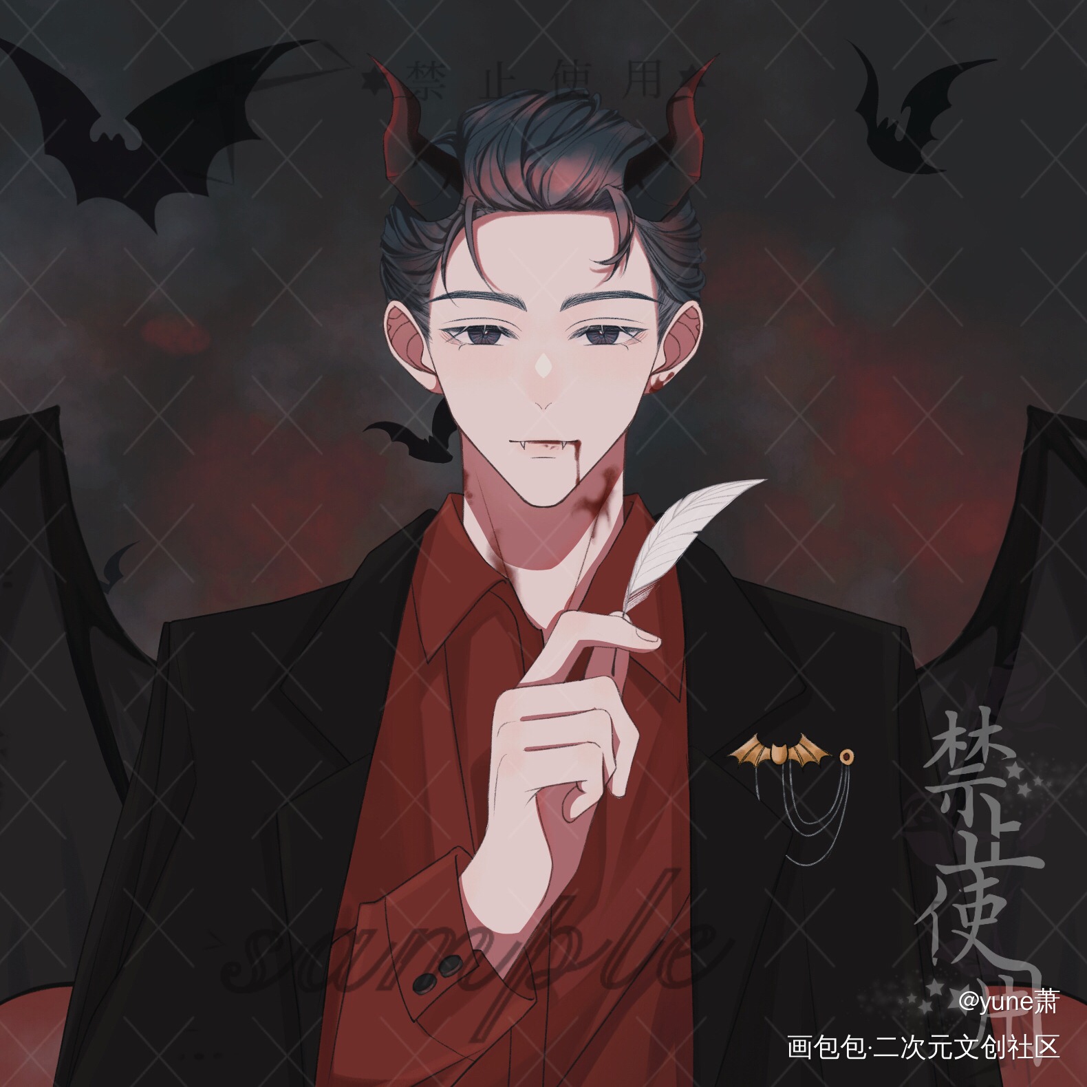 天使秀&恶魔群_娘娘腔188男团群秀绘画作品
