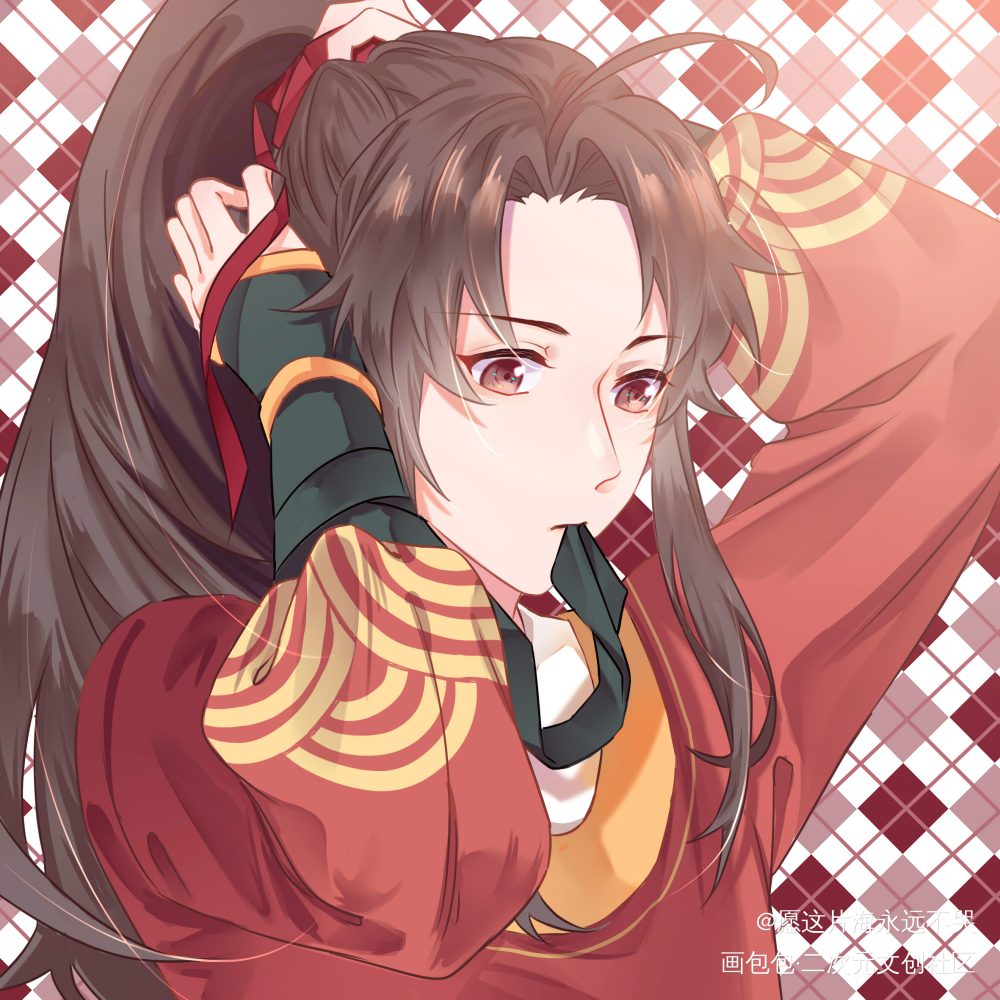 忘羡-骑射服_魔道祖师忘羡绘画作品