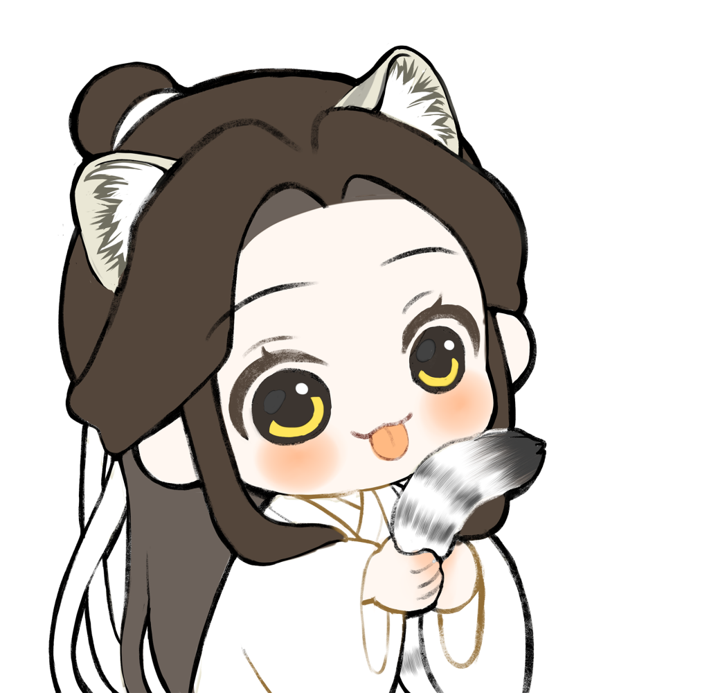 尾巴看起来很好吃_天官赐福谢怜绘画作品