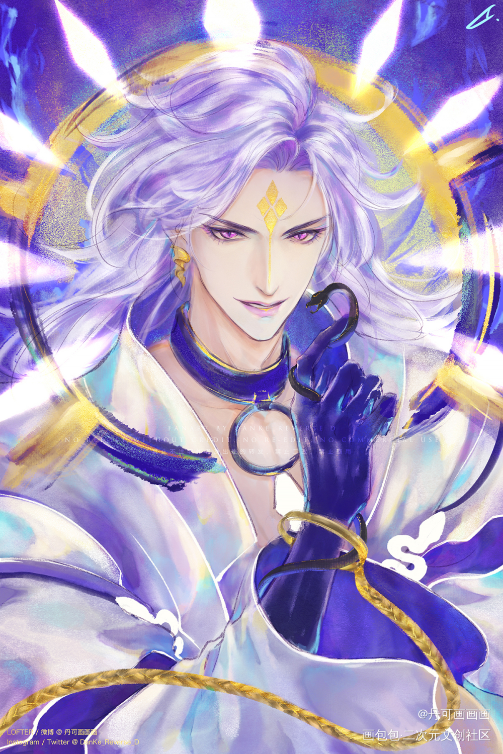 摸蛇蛇_阴阳师八岐大蛇绘画作品
