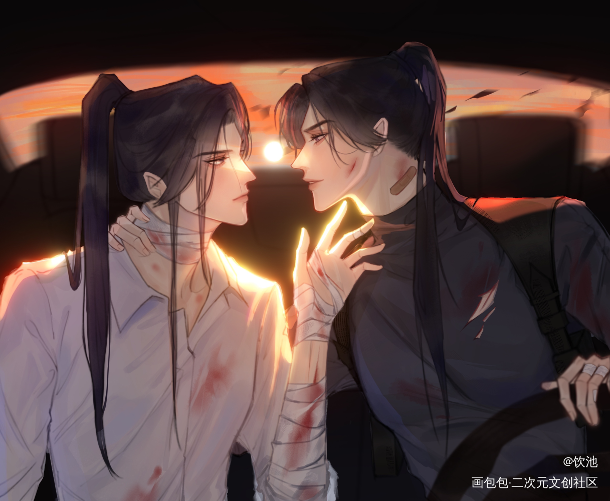 是520联文活动的图图_二哈和他的白猫师尊绘画作品