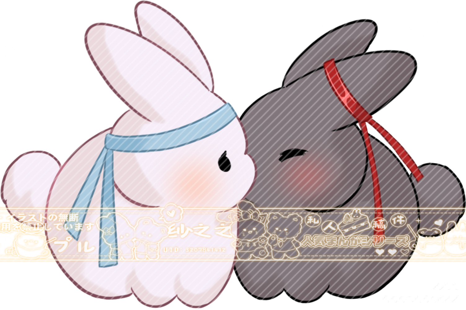 魔道-忘羡-制品 开授权_魔道祖师忘羡蓝忘机魏无羡Q版同人绘画作品
