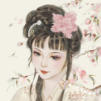 湘云妹妹_红楼梦板绘涂古风人物古风头像插画头像约稿板绘插画板绘