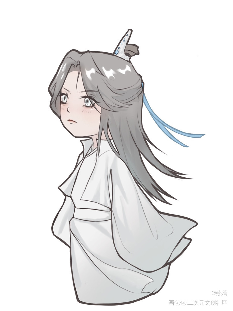 尝试Q版_二哈和他的白猫师尊燃晚楚晚宁绘画作品