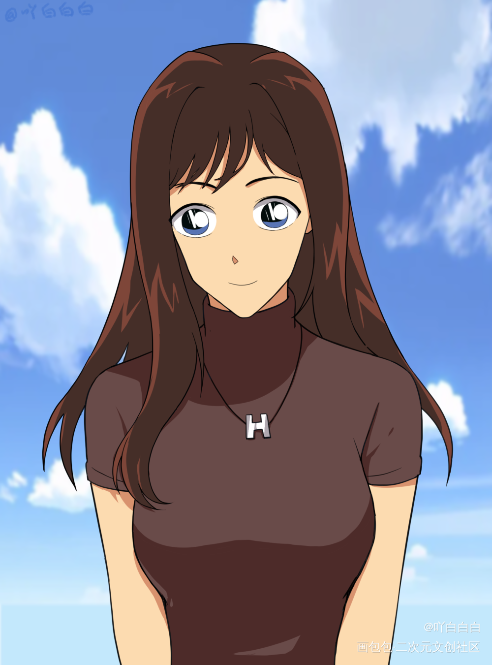 柯南风初见_日系插画同人绘画作品