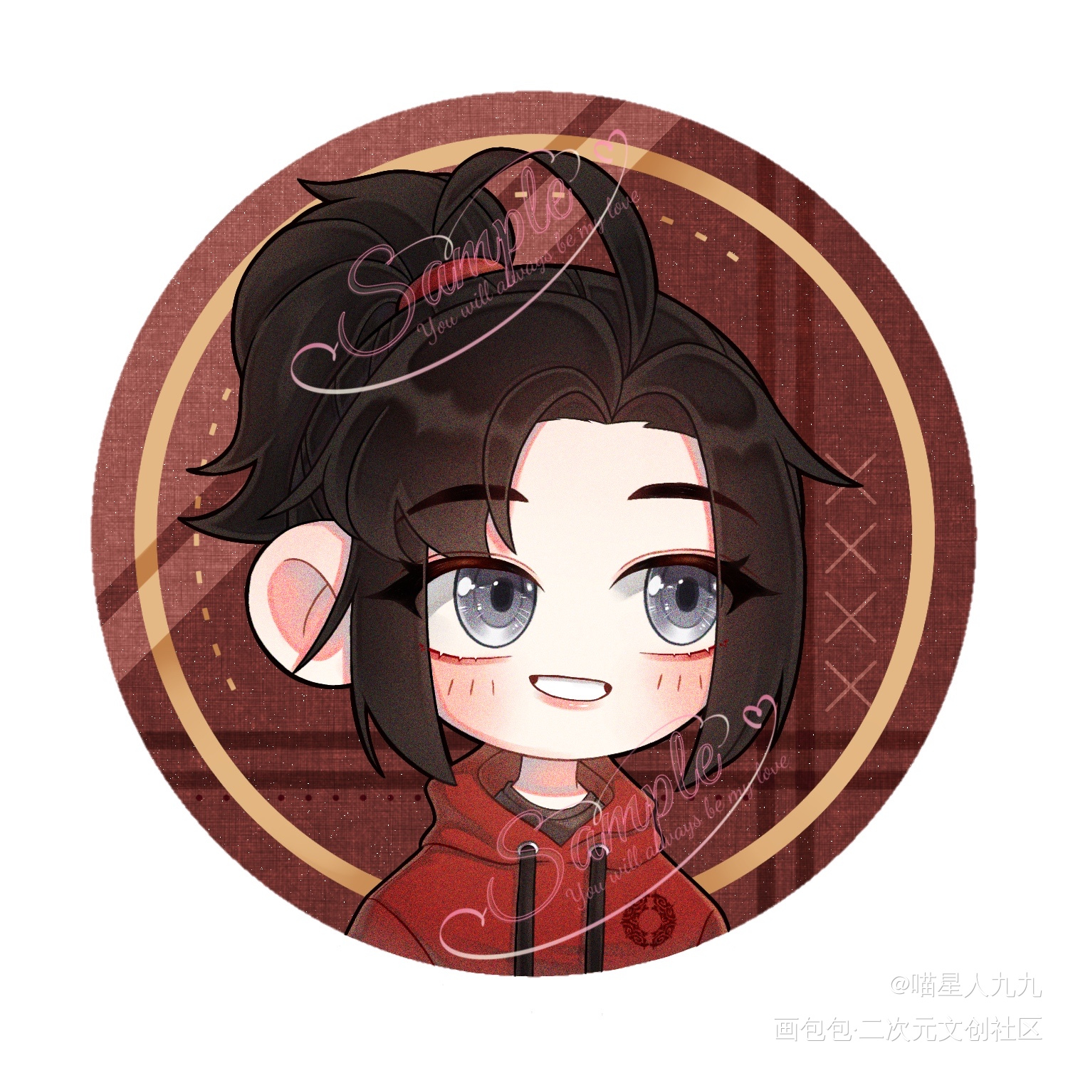 现代学生阿羡_魔道祖师魏无羡Q版绘画作品